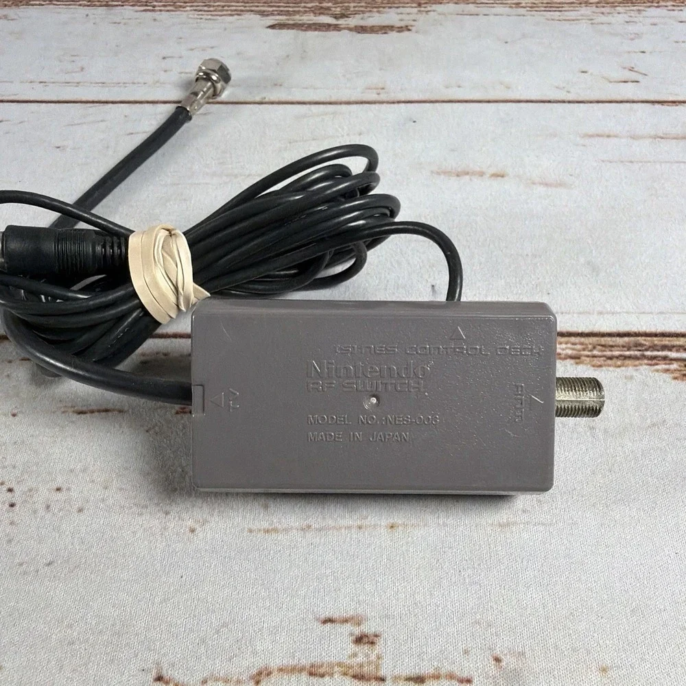 Original Nintendo NES SNES OEM RF Switch Cable Coax Adapter Tested Working